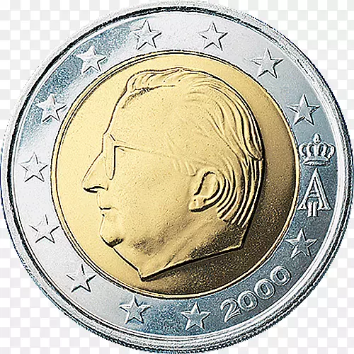 比利时欧元硬币2欧元硬币