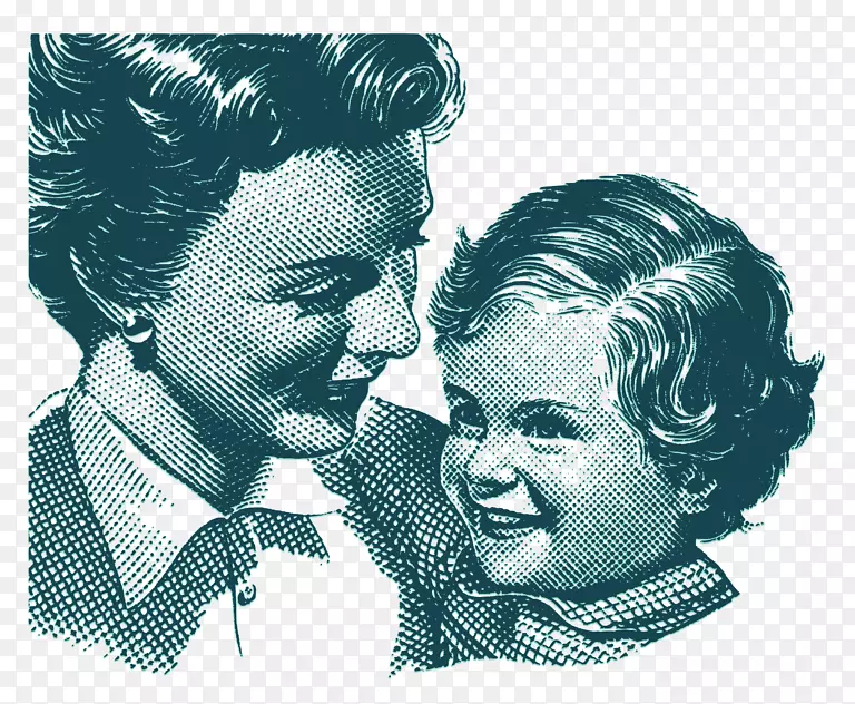 母子剪贴画