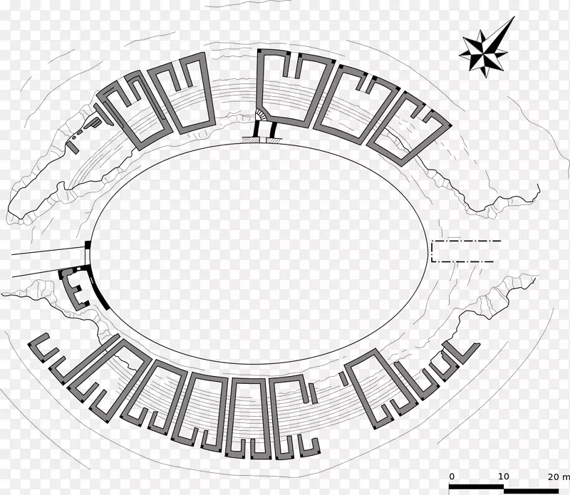 古罗马圆形竞技场绘制古罗马建筑