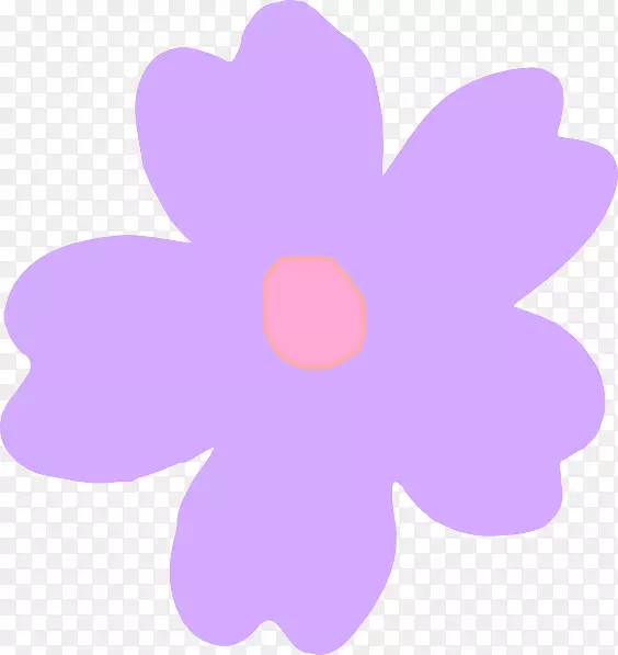 紫红色花朵剪贴画-紫色