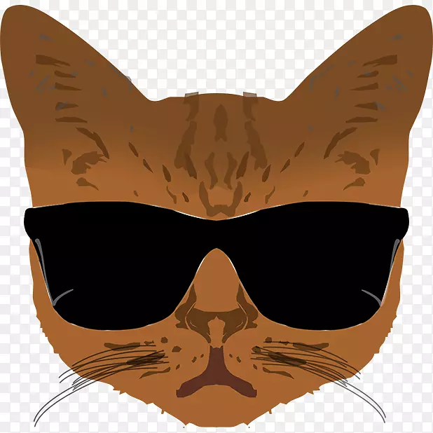 胡须眼镜猫鼻子眼镜
