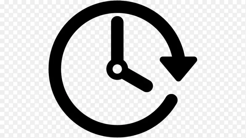 计算机图标时间和出勤率时钟小时