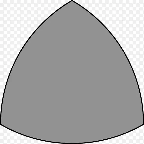 等宽面积的Reuleaux三角圆曲线-圆