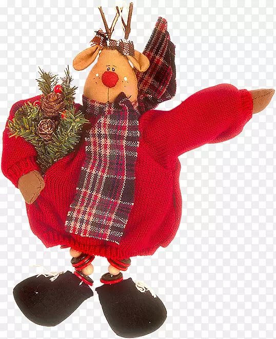 圣诞节装饰品烤鹅驯鹿毛绒玩具和可爱玩具驯鹿