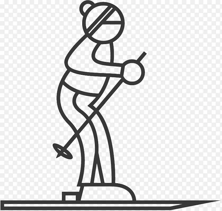 滑雪素描书冬季运动滑雪