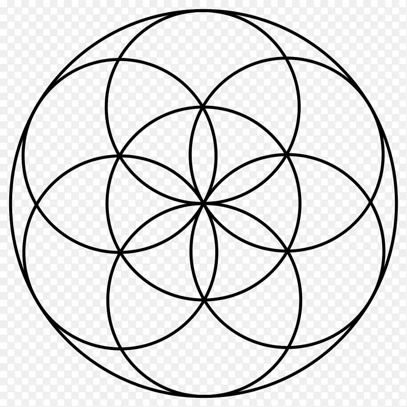 神圣几何学重叠圆网格种子圆