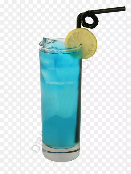 蓝色夏威夷蓝色泻湖海风鸡尾酒伏特加鸡尾酒