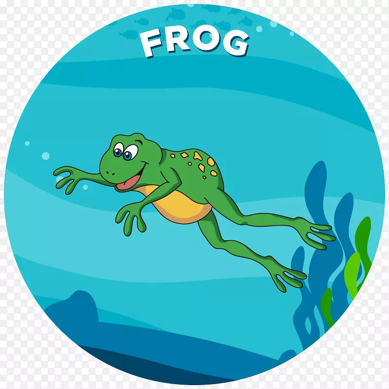 树蛙蝌蚪儿童推动游泳学院-青蛙