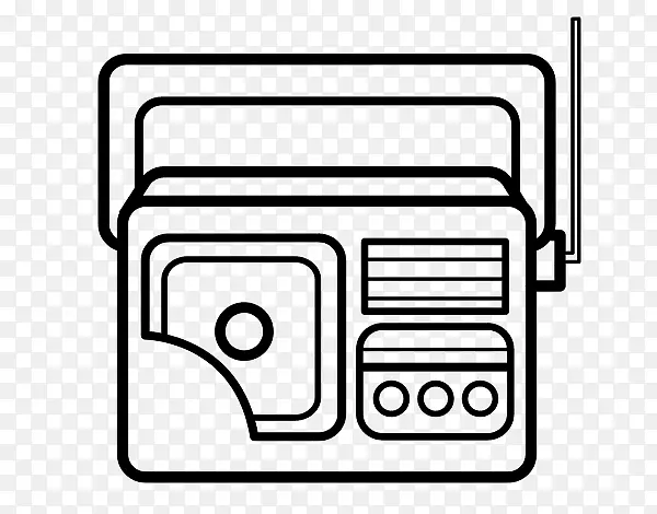 绘制无线电台无线电接收机着色书.收音机