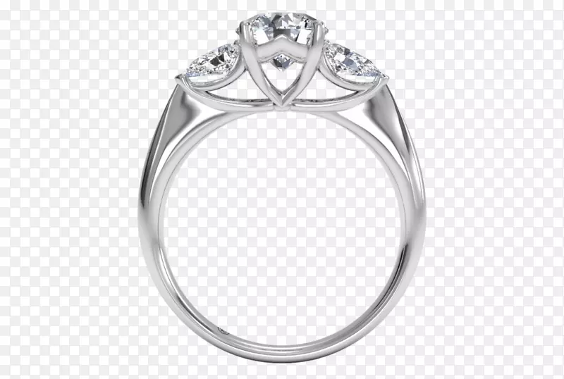 订婚戒指公主切割钻石戒指