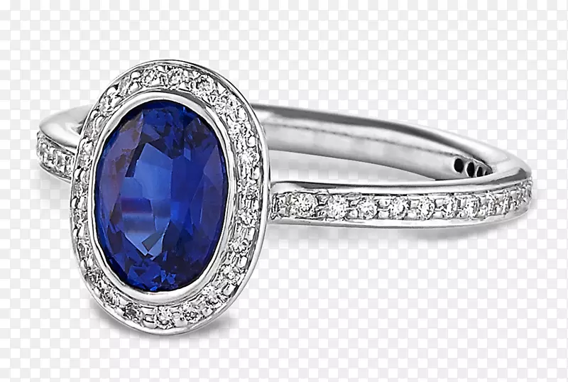 蓝宝石订婚戒指结婚戒指珠宝蓝宝石