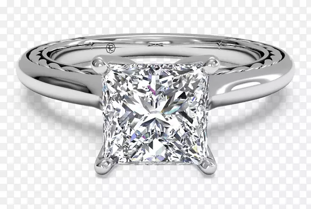 钻石结婚戒指订婚戒指公主切割钻石