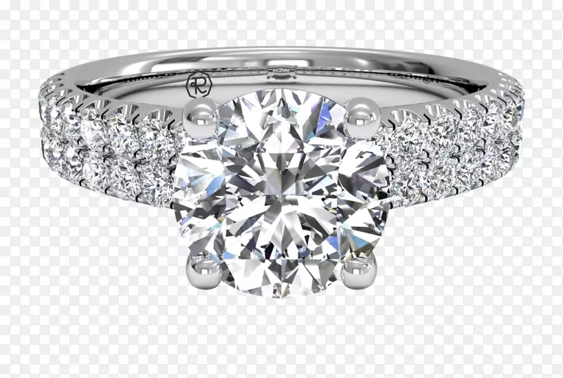 订婚戒指结婚戒指钻石公主剪裁结婚戒指