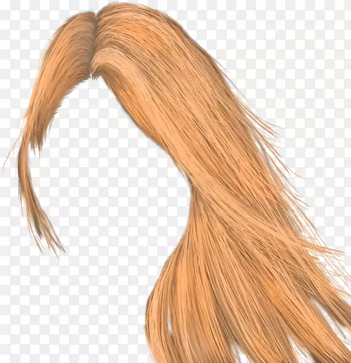 长发金黄卡佩利染发棕色头发