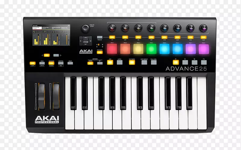 电脑键盘Akai前进25 MIDI控制器Akai前进61-乐器