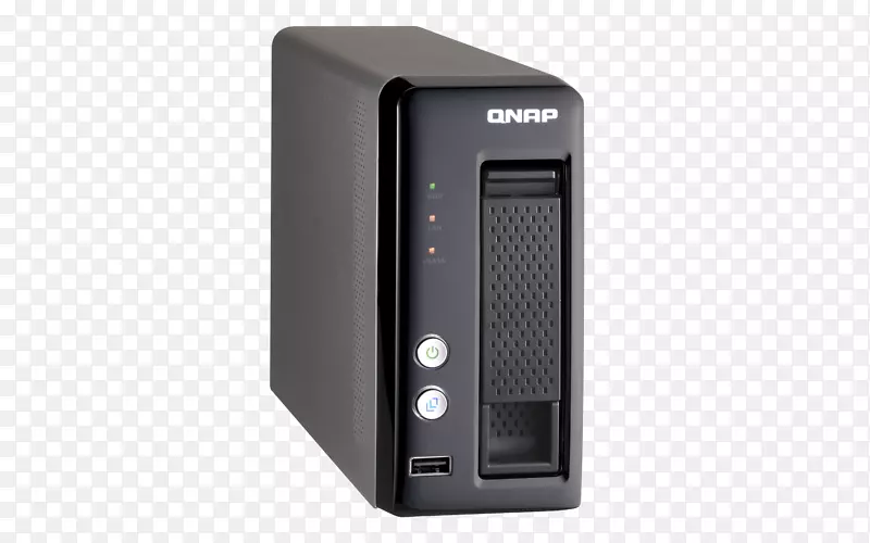 计算机案例和外壳网络存储系统QNAP系统公司。QNAP 8海湾四核NAS，具有双10 GbE sfp+ts-873 u文件共享