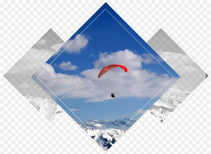 滑翔降落伞微软蔚蓝冬季降落伞