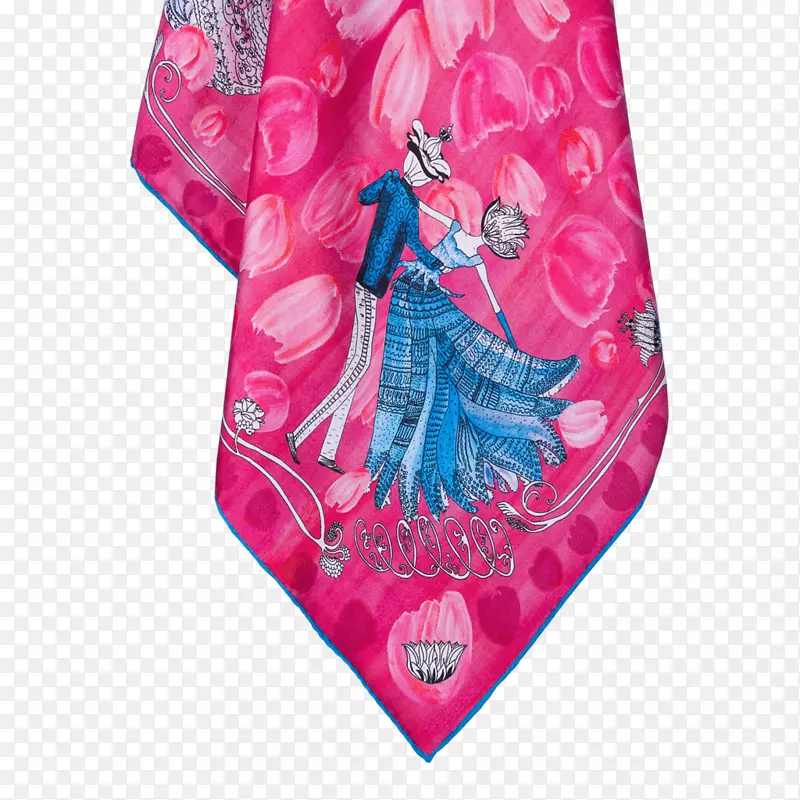 丝质围巾带着这支华尔兹，悲伤，粉红