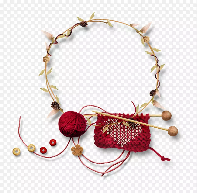 缝纫针织画项链博客