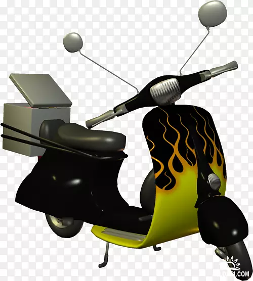 摩托车vespa光栅图形剪辑艺术-摩托车