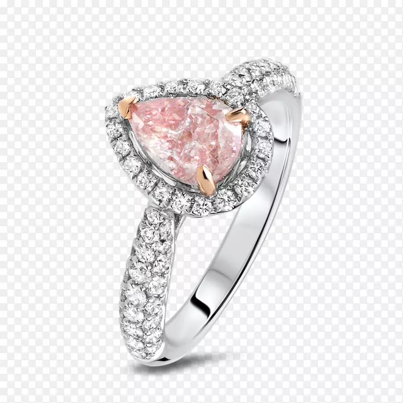 粉红钻石订婚戒指-钻石