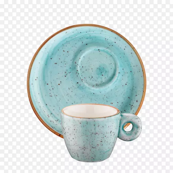 咖啡杯，意式咖啡碟，半杯咖啡，陶瓷