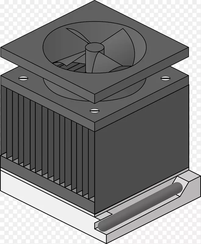 散热器中央处理单元计算机剪辑艺术计算机