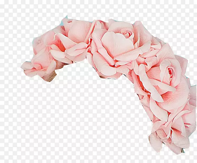 花园玫瑰花束花环粉红色切花-花