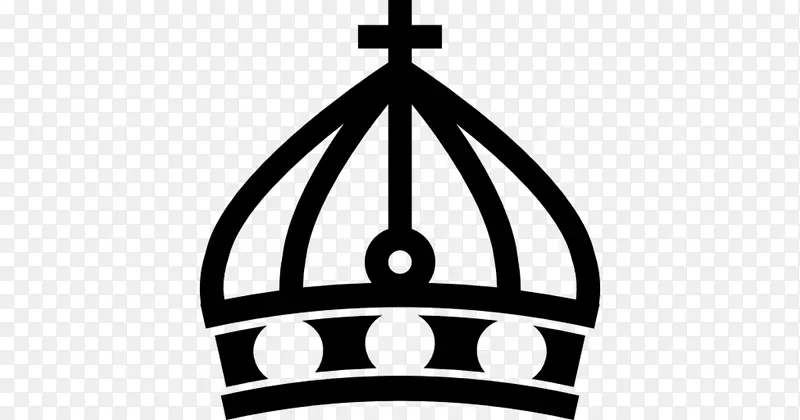 十字和皇冠图形设计符号剪贴画
