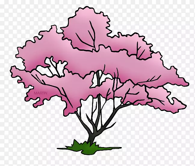 弗吉尼亚州开花山茱萸树剪贴画