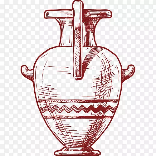 古希腊陶器画花瓶