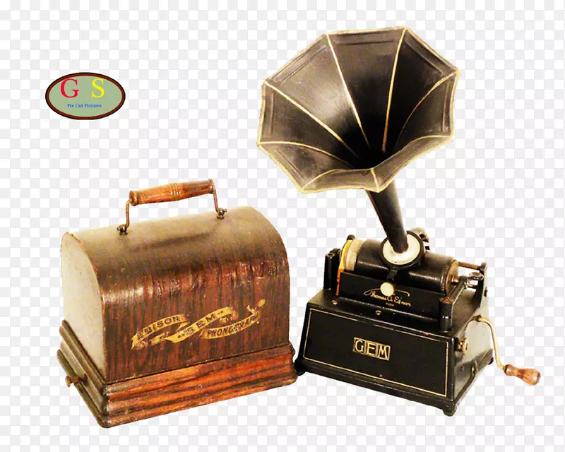 留声机圆柱体爱迪生钟发明录音和复制.