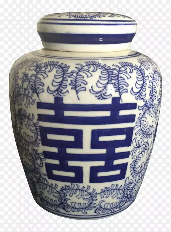 花瓶陶瓷蓝白陶器花瓶