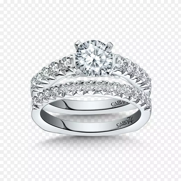 结婚戒指金钻石白金戒指
