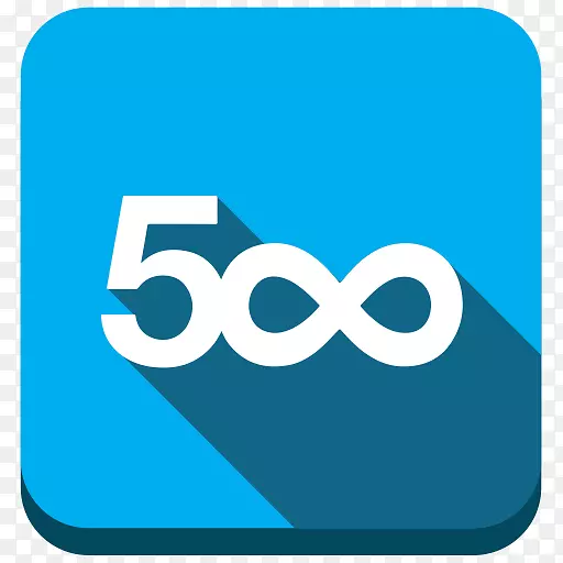 500 px社交媒体摄影电脑图标.社交媒体