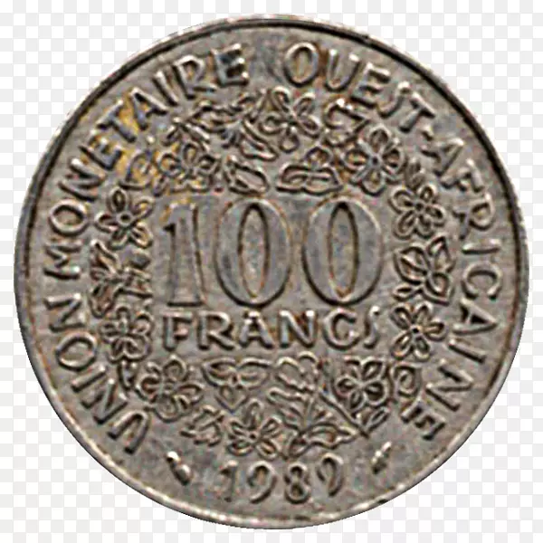 Fr nsida货币cfa法郎西非经济和货币联盟-硬币