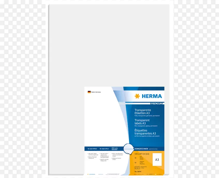 标准纸张尺寸标签A3 Herma-特殊