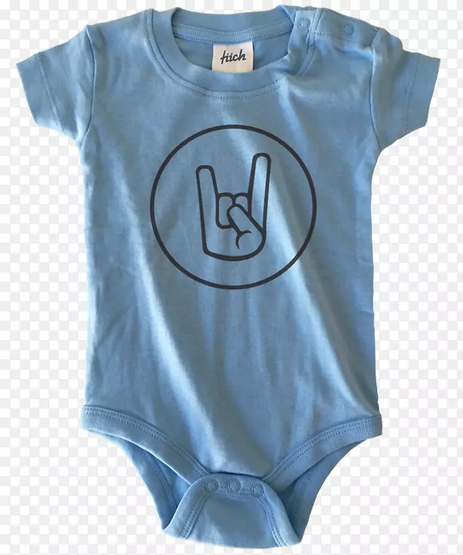 婴儿和幼童一件t恤，紧身套装，袖子，尿布，摇滚乐