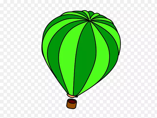 热气球绿色剪贴画.热风
