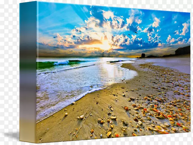 海水资源艺术波特兰摄影-海滩日落