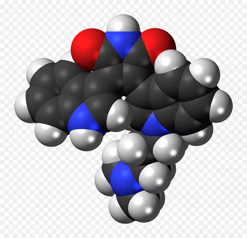 双吲哚马来酰亚胺化合物空间填充模型吡咯有机化合物-其它