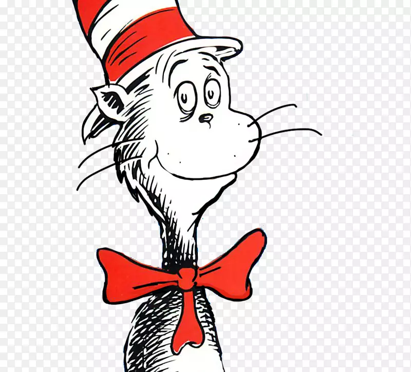 帽子里的猫，一件事，两件事，剪贴画-苏斯博士