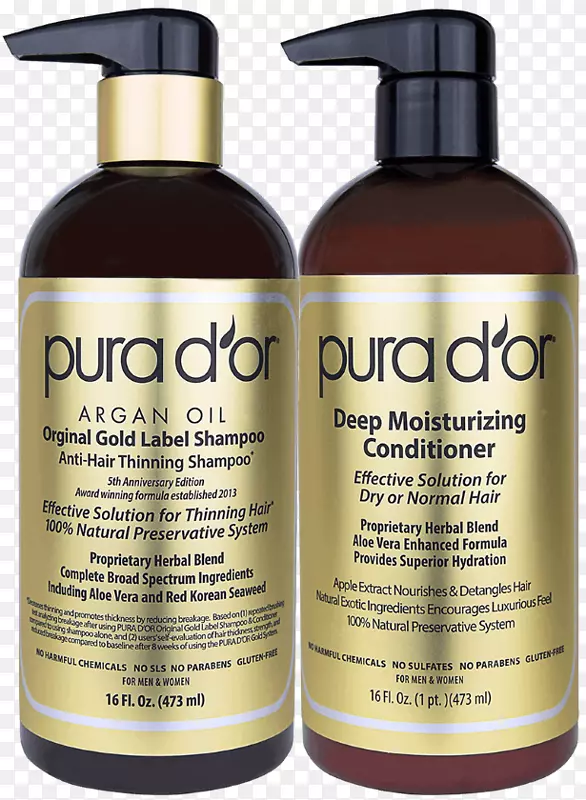 Pura d‘或黄金抗脱发洗发水紫癜d’或脱发疗法洗发水护发-脱发