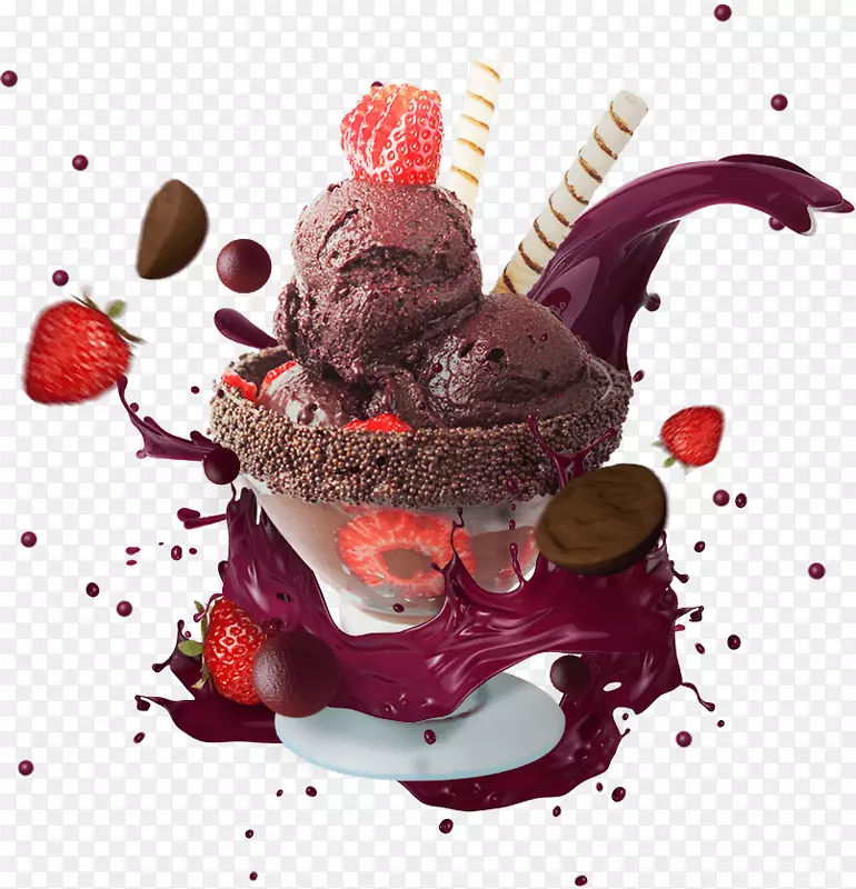 圣代巧克力冰淇淋a aíPalm餐厅-索维特