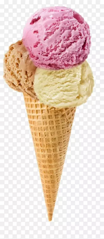 那不勒斯冰淇淋圆锥形冰淇淋-冰卷