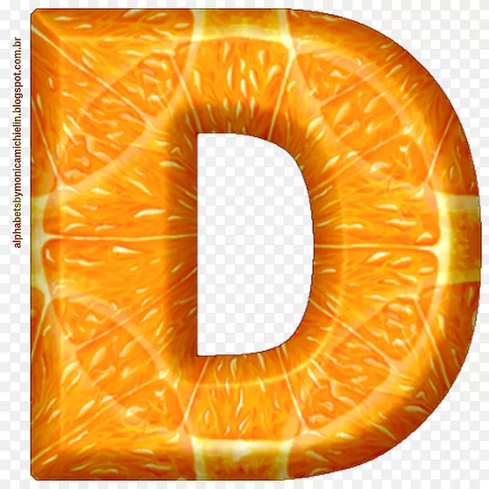 橙色字母表健康八月字体-橙色