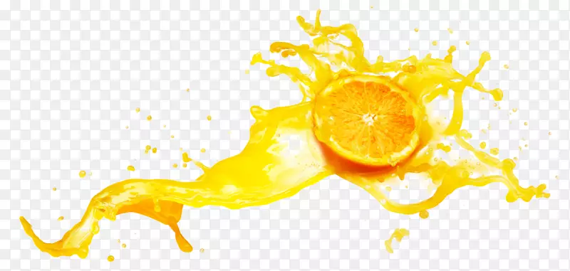 橙汁原料摄影鸡尾酒.溅橙