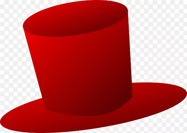 大礼帽，红帽，社会剪贴画-大礼帽