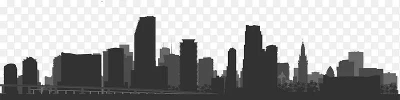 大市中心迈阿密天际线世界邮件和快递美洲会议2018年在迈阿密海滩-城市天际线