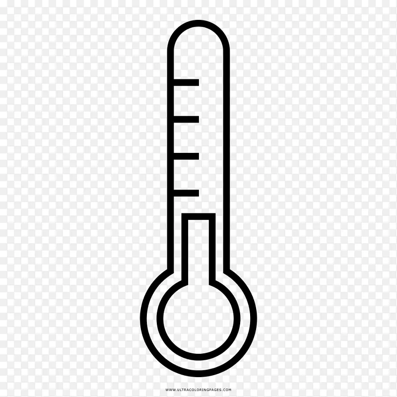 绘图温度计着色书温度.测温仪